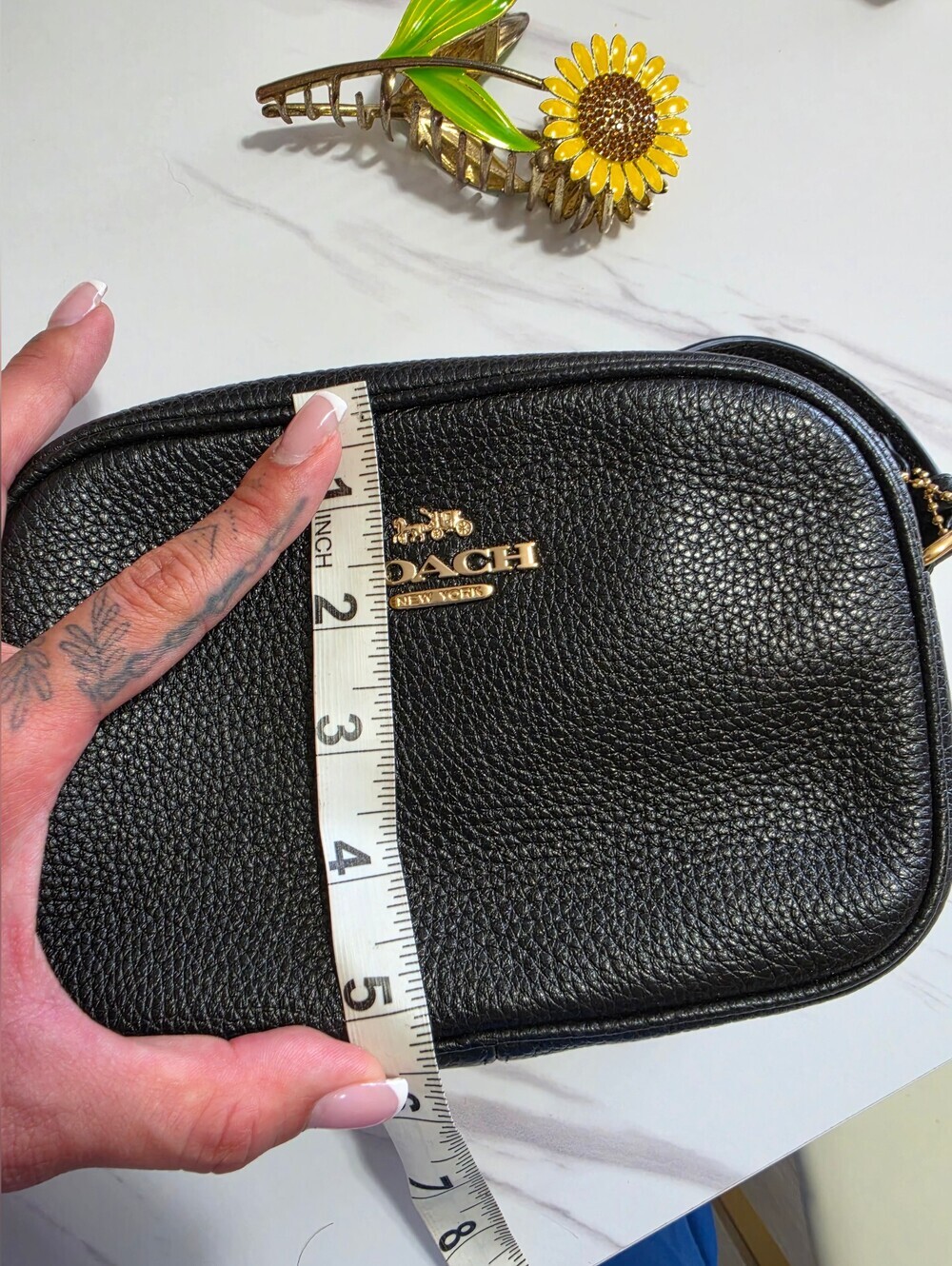 Coach Black Leather Crossbody Bag - Picture 6 of 7